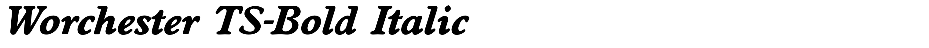 Worchester TS-Bold Italic